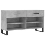 Shoe Bench Concrete Grey 102x35x55 cm Engineered Wood - Bargainia.com - 