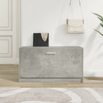 Shoe Bench Concrete Grey 80x24x45 cm Engineered Wood - Bargainia.com - 
