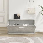 Shoe Bench Concrete Grey 80x24x45 cm Engineered Wood - Bargainia.com - 