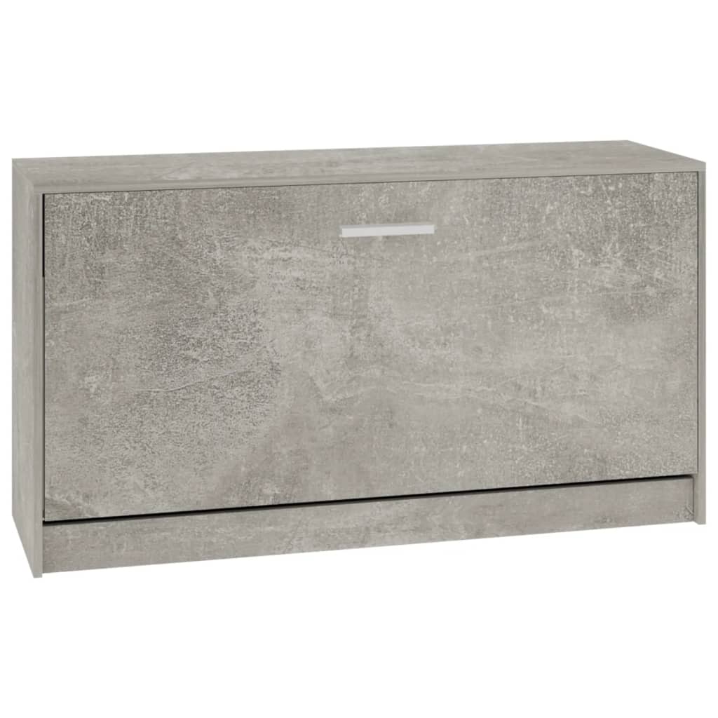 Shoe Bench Concrete Grey 80x24x45 cm Engineered Wood - Bargainia.com - 