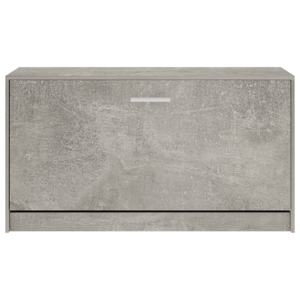Shoe Bench Concrete Grey 80x24x45 cm Engineered Wood - Bargainia.com - 