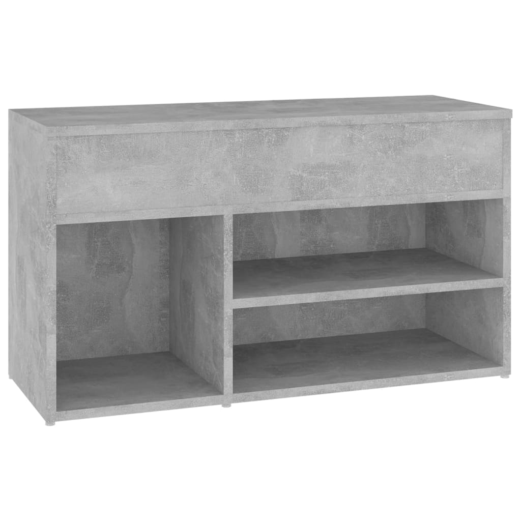 Shoe Bench Concrete Grey 80x30x45 cm Engineered Wood - Bargainia.com - 8720286643488 - 808751