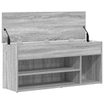 Shoe Bench Grey Sonoma 102x30.5x45 cm Engineered Wood - Bargainia.com - 