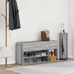 Shoe Bench Grey Sonoma 102x30.5x45 cm Engineered Wood - Bargainia.com - 