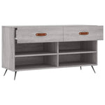 Shoe Bench Grey Sonoma 102x35x55 cm Engineered Wood - Bargainia.com - 