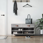 Shoe Bench Grey Sonoma 102x35x55 cm Engineered Wood - Bargainia.com - 