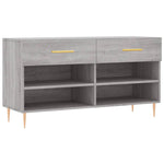 Shoe Bench Grey Sonoma 102x35x55 cm Engineered Wood - Bargainia.com - 