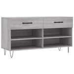 Shoe Bench Grey Sonoma 102x35x55 cm Engineered Wood - Bargainia.com - 