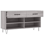 Shoe Bench Grey Sonoma 102x35x55 cm Engineered Wood - Bargainia.com - 