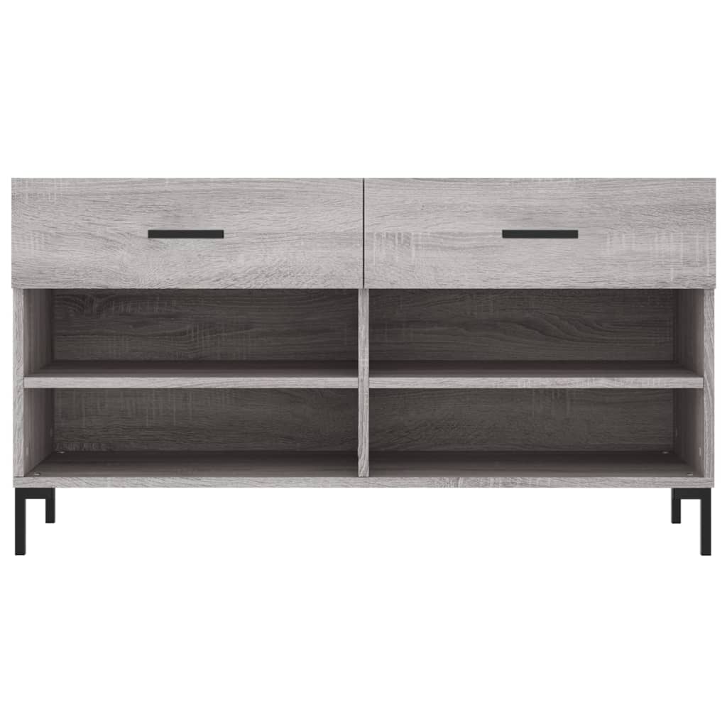 Shoe Bench Grey Sonoma 102x35x55 cm Engineered Wood - Bargainia.com - 