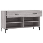 Shoe Bench Grey Sonoma 102x35x55 cm Engineered Wood - Bargainia.com - 