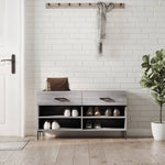 Shoe Bench Grey Sonoma 102x35x55 cm Engineered Wood - Bargainia.com - 