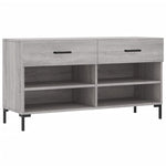 Shoe Bench Grey Sonoma 102x35x55 cm Engineered Wood - Bargainia.com - 