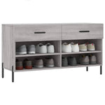 Shoe Bench Grey Sonoma 102x35x55 cm Engineered Wood - Bargainia.com - 