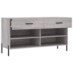 Shoe Bench Grey Sonoma 102x35x55 cm Engineered Wood - Bargainia.com - 