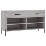 Shoe Bench Grey Sonoma 102x35x55 cm Engineered Wood - Bargainia.com - 