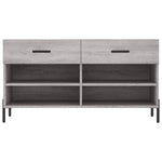 Shoe Bench Grey Sonoma 102x35x55 cm Engineered Wood - Bargainia.com - 