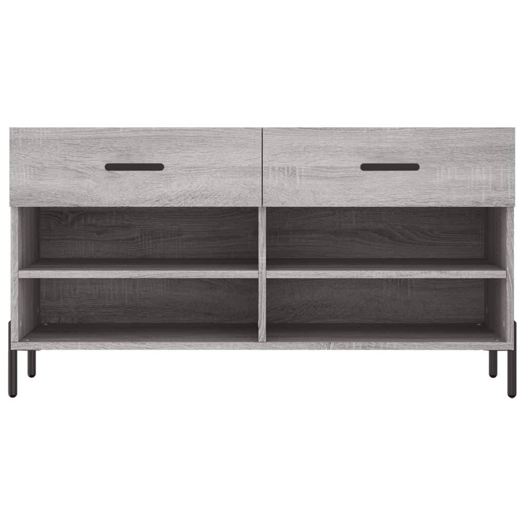Shoe Bench Grey Sonoma 102x35x55 cm Engineered Wood - Bargainia.com - 
