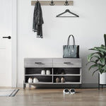 Shoe Bench Grey Sonoma 102x35x55 cm Engineered Wood - Bargainia.com - 