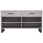 Shoe Bench Grey Sonoma 102x35x55 cm Engineered Wood - Bargainia.com - 