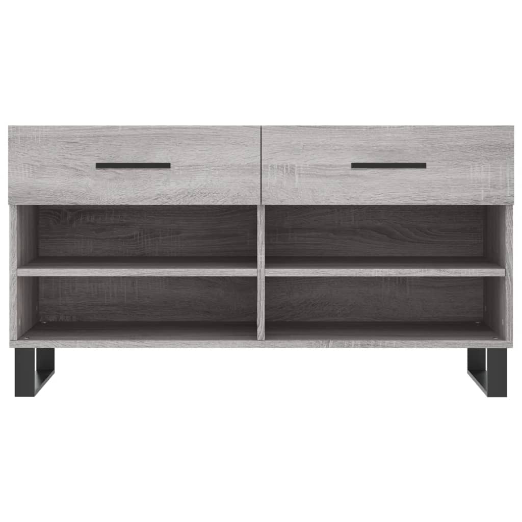 Shoe Bench Grey Sonoma 102x35x55 cm Engineered Wood - Bargainia.com - 