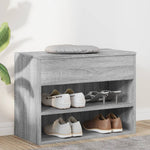 Shoe Bench Grey Sonoma 60x30x45 cm Engineered Wood - Bargainia.com - 