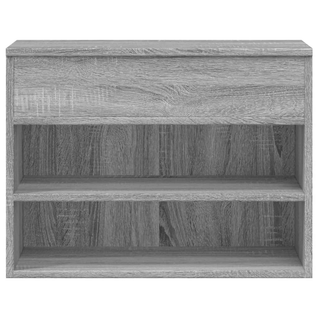Shoe Bench Grey Sonoma 60x30x45 cm Engineered Wood - Bargainia.com - 