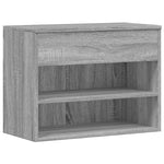 Shoe Bench Grey Sonoma 60x30x45 cm Engineered Wood - Bargainia.com - 
