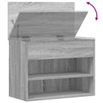 Shoe Bench Grey Sonoma 60x30x45 cm Engineered Wood - Bargainia.com - 
