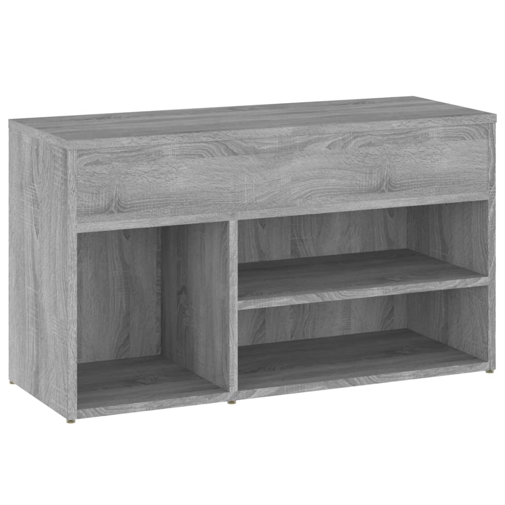 Shoe Bench Grey Sonoma 80x30x45 cm Engineered Wood - Bargainia.com - 