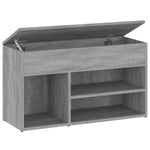Shoe Bench Grey Sonoma 80x30x45 cm Engineered Wood - Bargainia.com - 