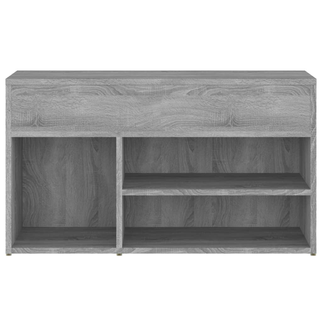 Shoe Bench Grey Sonoma 80x30x45 cm Engineered Wood - Bargainia.com - 