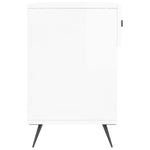 Shoe Bench High Gloss White 102x35x55 cm Engineered Wood - Bargainia.com - 