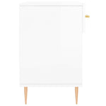Shoe Bench High Gloss White 102x35x55 cm Engineered Wood - Bargainia.com - 