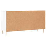 Shoe Bench High Gloss White 102x35x55 cm Engineered Wood - Bargainia.com - 