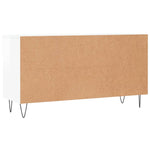 Shoe Bench High Gloss White 102x35x55 cm Engineered Wood - Bargainia.com - 