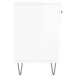 Shoe Bench High Gloss White 102x35x55 cm Engineered Wood - Bargainia.com - 