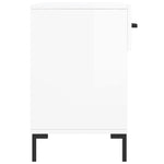 Shoe Bench High Gloss White 102x35x55 cm Engineered Wood - Bargainia.com - 