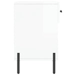 Shoe Bench High Gloss White 102x35x55 cm Engineered Wood - Bargainia.com - 