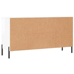 Shoe Bench High Gloss White 102x35x55 cm Engineered Wood - Bargainia.com - 