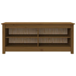 Shoe Bench Honey Brown 110x38x45.5 cm Solid Wood Pine - Bargainia.com - 