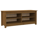 Shoe Bench Honey Brown 110x38x45.5 cm Solid Wood Pine - Bargainia.com - 