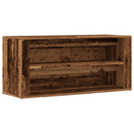 Shoe Bench Old Wood 100x35x45 cm Engineered Wood - Bargainia.com - 