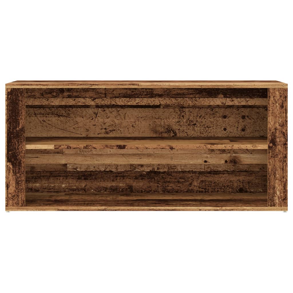 Shoe Bench Old Wood 100x35x45 cm Engineered Wood - Bargainia.com - 