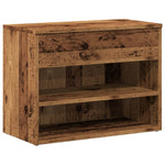 Shoe Bench Old Wood 60x30x45 cm Engineered Wood - Bargainia.com - 