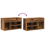Shoe Bench Old Wood 80x30x45 cm Engineered Wood - Bargainia.com - 