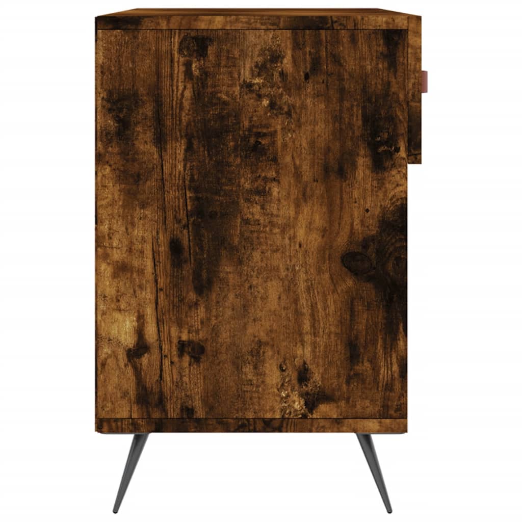 Shoe Bench Smoked Oak 102x35x55 cm Engineered Wood - Bargainia.com - 