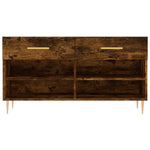 Shoe Bench Smoked Oak 102x35x55 cm Engineered Wood - Bargainia.com - 