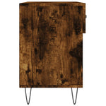 Shoe Bench Smoked Oak 102x35x55 cm Engineered Wood - Bargainia.com - 