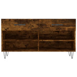 Shoe Bench Smoked Oak 102x35x55 cm Engineered Wood - Bargainia.com - 